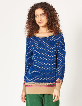 Sweater Myre Lily blau aus Bio-Baumwolle