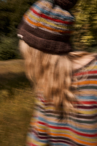 Gestreifte Schurwollmütze – Heavy Knit