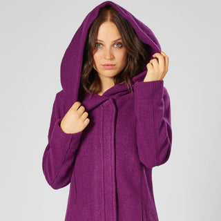 Mantel aus gewalkter Schurwolle Bella purple