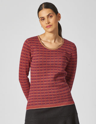 Pullover aus reiner Bio-Baumwolle Bibi red