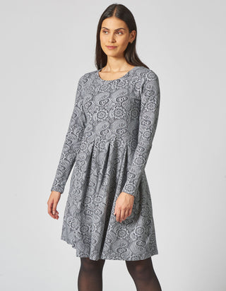 Kleid aus Bio-Baumwolle Heike dunkelgrau