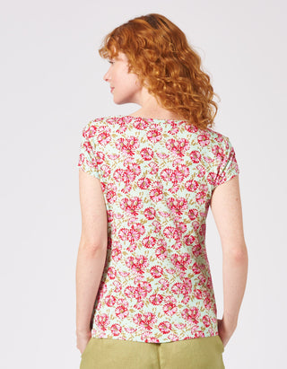 Floral jersey shirt made from LENZING™ ECOVERO™ viscose