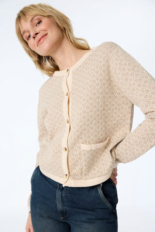 Wende-Cardigan aus Bio-Baumwolle (GOTS) in Doubleface-Optik