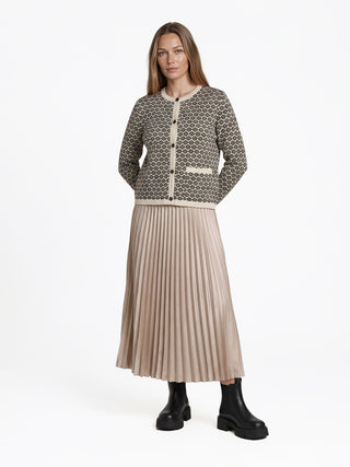 Cardigan aus GOTS-zertifizierter Bio-Baumwolle mit Jacquardmuster