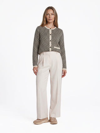 Cardigan aus GOTS-zertifizierter Bio-Baumwolle mit Jacquardmuster