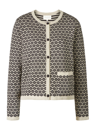 Cardigan aus GOTS-zertifizierter Bio-Baumwolle mit Jacquardmuster