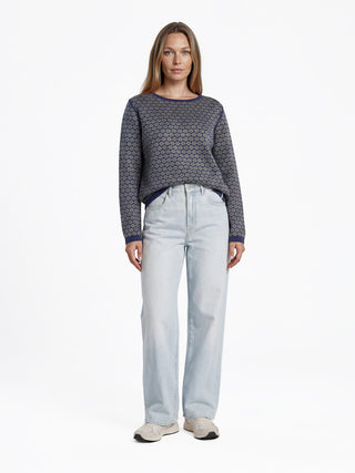 Sweater aus GOTS-zertifizierter Bio-Baumwolle mit Jacquardmuster