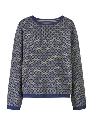 Sweater aus GOTS-zertifizierter Bio-Baumwolle mit Jacquardmuster