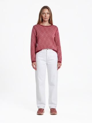 Sweater aus GOTS-zertifizierter Bio-Baumwolle mit Jacquardmuster