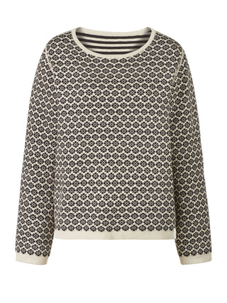 Sweater aus GOTS-zertifizierter Bio-Baumwolle mit Jacquardmuster