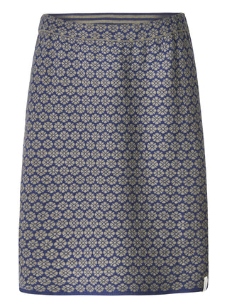 Rock aus GOTS-zertifizierter Bio-Baumwolle mit Blütenjacquard
