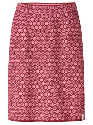 Rock aus GOTS-zertifizierter Bio-Baumwolle mit Blütenjacquard