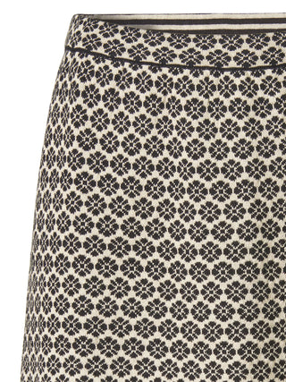 Rock aus GOTS-zertifizierter Bio-Baumwolle mit Blütenjacquard