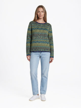 Sweater aus GOTS-zertifizierter Bio-Baumwolle mit Jacquardstreifen