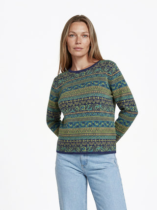 Sweater aus GOTS-zertifizierter Bio-Baumwolle mit Jacquardstreifen