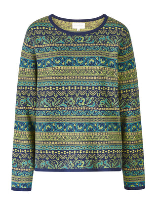 Sweater aus GOTS-zertifizierter Bio-Baumwolle mit Jacquardstreifen