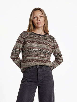 Sweater aus GOTS-zertifizierter Bio-Baumwolle mit Jacquardstreifen