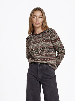 Sweater aus GOTS-zertifizierter Bio-Baumwolle mit Jacquardstreifen