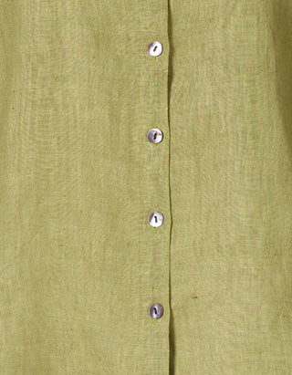 Blusenhemd Kolo hellgrün aus reinem Leinen