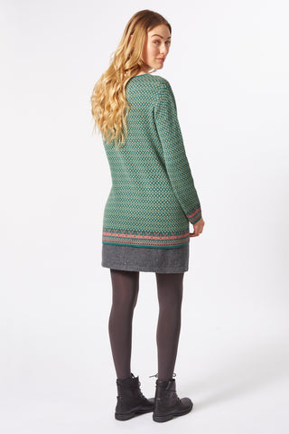 Longpullover aus reiner Bio-Baumwolle im Jacquard-Strick