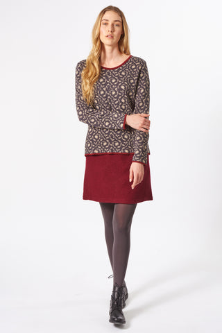 Jacquard-Pullover aus reiner Bio-Baumwolle mit floralem Muster