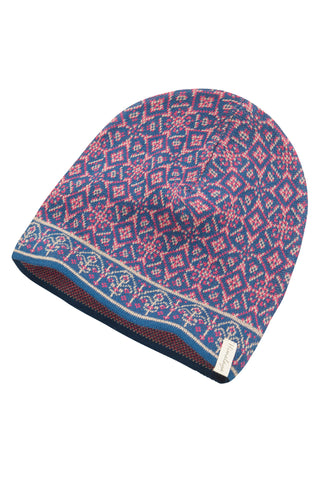 Schicke Beanie-Mütze aus Bio-Baumwolle mit Jacquard-Muster