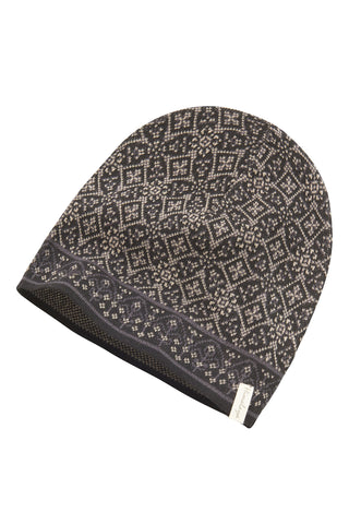 Schicke Beanie-Mütze aus Bio-Baumwolle mit Jacquard-Muster