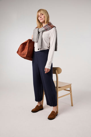 Merino wool trousers with comfortable waistband