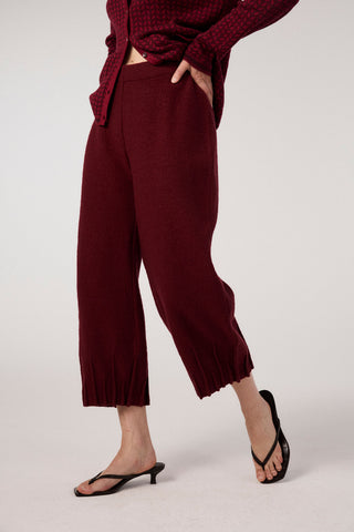 Stoffhose Wolle Himalaya Rot