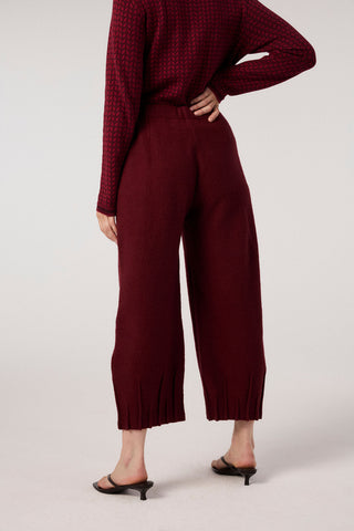 Merino wool trousers with comfortable waistband