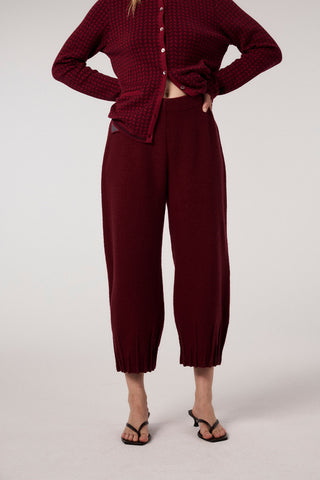 Merino wool trousers with comfortable waistband