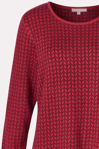 Jacquard tunic with leaf design (GOTS-certified)