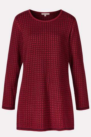 Jacquard-Tunika mit Blattdesign (GOTS-zertifiziert)