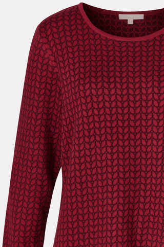 Jacquard-Tunika mit Blattdesign (GOTS-zertifiziert)