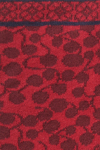 Pulswärmer aus Bio-Baumwolle – Tropfenmuster im Jacquardstrick