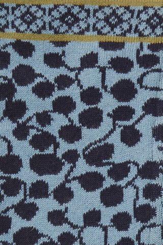 Organic cotton wrist warmers – drop pattern in jacquard knit