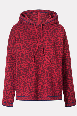 Jacquard hoodie with drop pattern made from pure organic cotton