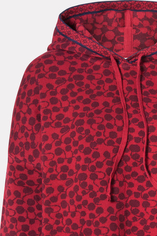 Jacquard hoodie with drop pattern made from pure organic cotton