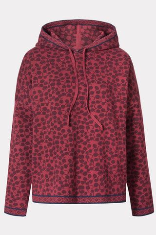 Jacquard-Hoodie mit Tropfenmuster aus reiner Bio-Baumwolle