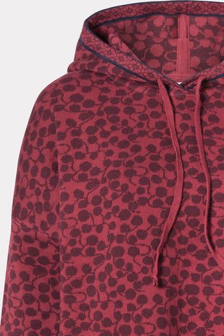 Jacquard-Hoodie mit Tropfenmuster aus reiner Bio-Baumwolle