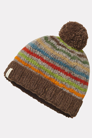 Gestreifte Schurwollmütze – Heavy Knit