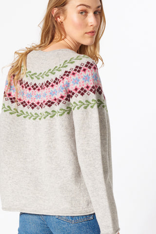 Fair Isle Cardigan aus reiner Schurwolle