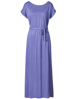 Langes Jersey-Kleid in lila aus LENZING™ ECOVERO™ Viskose