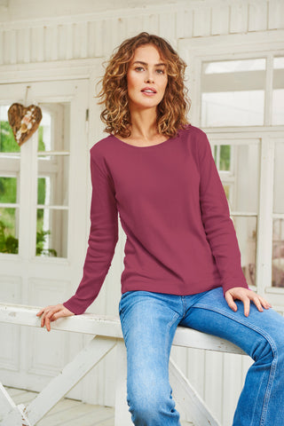 Long-sleeved shirt made of organic cotton