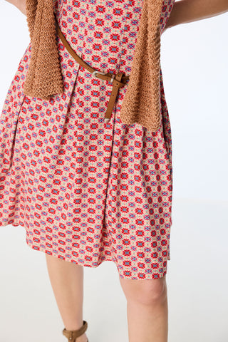 Jerseykleid aus LENZING™ ECOVERO™ Viskose mit geometrischem Print