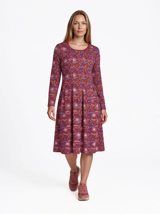 Kleid aus LENZING™ ECOVERO™ Viskose mit grafischem Allover-Muster