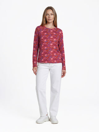 Shirt aus LENZING™ ECOVERO™ Viskose mit grafischem Allover-Muster