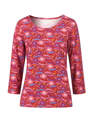 Shirt aus LENZING™ ECOVERO™ Viskose mit grafischem Blütenmuster