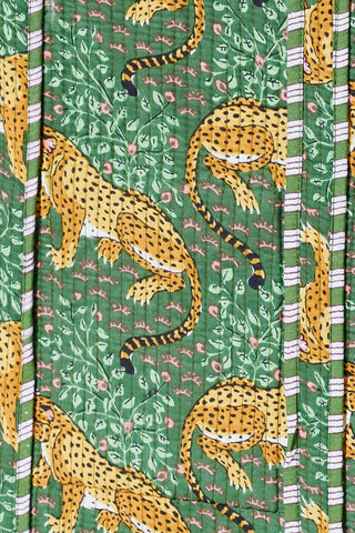 Gesteppter XL Baumwoll-Shopper mit Blockprint im Boho-Stil