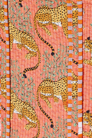 Gesteppter XL Baumwoll-Shopper mit Blockprint im Boho-Stil